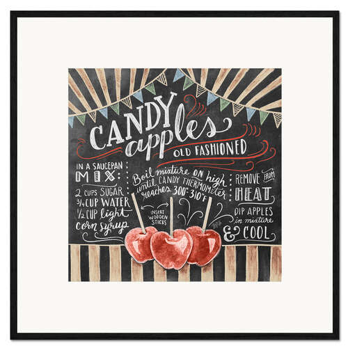 Framed art print Candy apples recipe