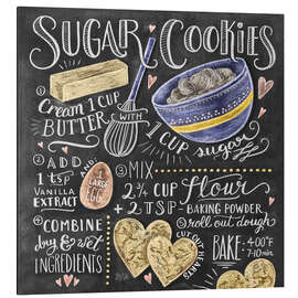 Tableau en aluminium Recettes des Sugar Cookies (anglais)