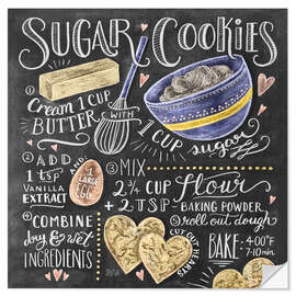 Sticker mural Recettes des Sugar Cookies (anglais)