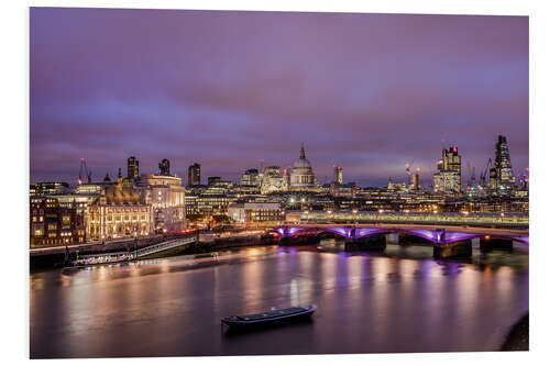 Tableau en PVC London Skyline Night