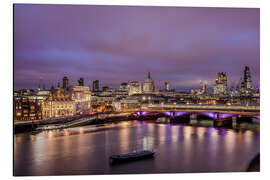 Magnettafel London Skyline bei Nacht