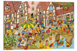 Magnettafel Mein Dorf im Frühling