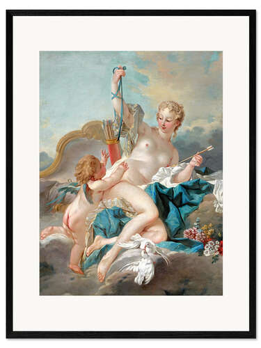 Impresión de arte enmarcada Venus disarming Amor