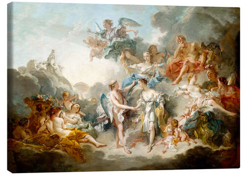 Canvas print Cupid and Psyche Celebrate Wedding