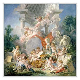 Obra artística  Los genios de las artes, 1761 - François Boucher