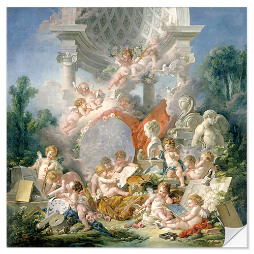 Sticker mural Les Génies des arts, 1761