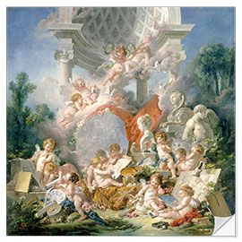 Sticker mural Les Génies des arts, 1761