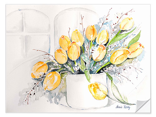 Wall sticker Tulips by the window