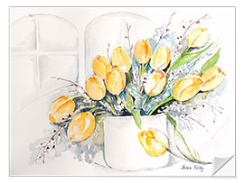 Wall sticker Tulips by the window