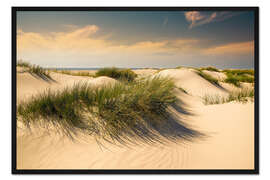 Gerahmter Kunstdruck Goldene Dünenlandschaft