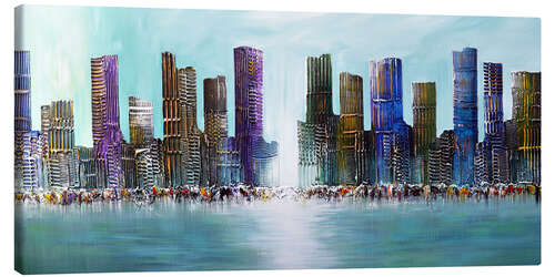 Canvas-taulu Blue Skyline City