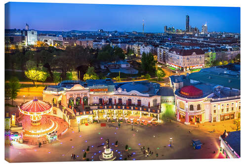 Canvas print View from the Vienna Giant Ferris Wheel on the Prater