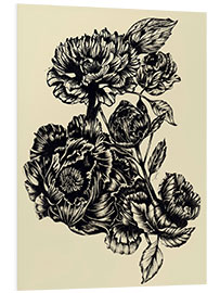 Foam board print Peonies