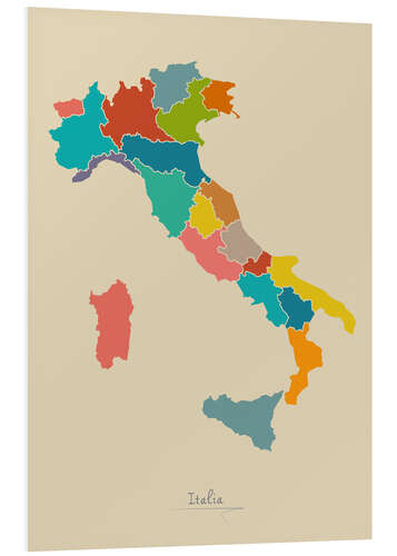 Bilde på skumplate Modern map of Italy Artwork Design