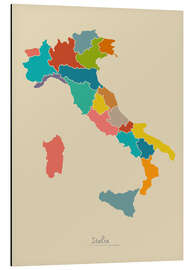 Magnettafel Italien Landkarte Modern Map Artwork Design