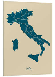 Magnettafel Italien Landkarte Modern Map Artwork Design