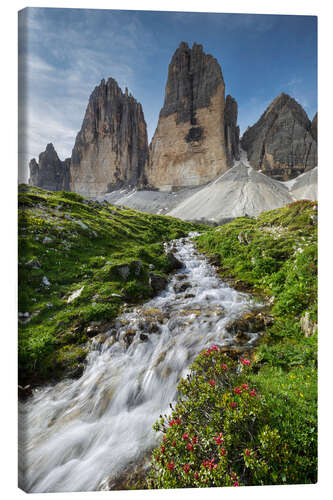 Tableau sur toile Tre Cime di Lavaredo dans les Alpes