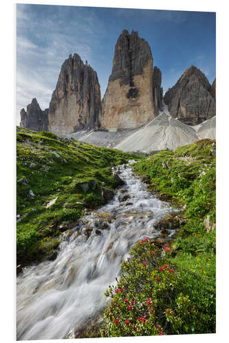 Hartschaumbild Alpen - Dolomiten - Drei Zinnen