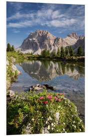 Foam board print Alps - Dolomites - Summer Lake