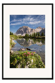 Gerahmter Kunstdruck Alpen - Dolomiten - Sommer See