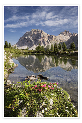 Poster Lac alpin dans les Dolomites