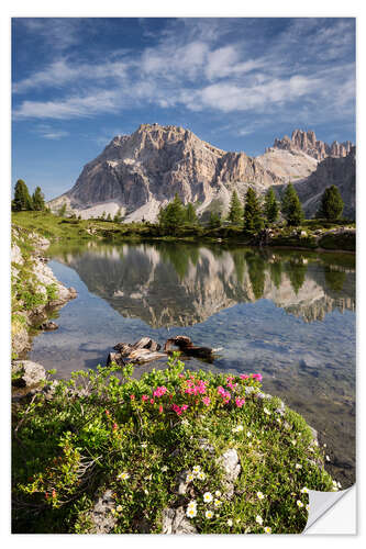 Vinilo para la pared Alps - Dolomites - Summer Lake