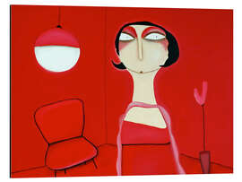 Magnettafel Frau Wosniak wartet im Foyer