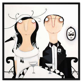 Gerahmter Kunstdruck Frau Cuje-Bartsch mit Herrn Bartsch