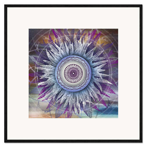 Framed art print crown chakra