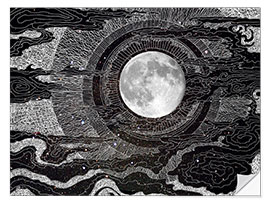 Självhäftande poster moon glow