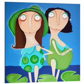 Magnettafel Beate Kanschick und Edeltraut Kordalis zeigen sich nach erfolgreicher Diät gern wieder in Bademode