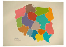 Gallery print Modern Map of Poland Artwork Design