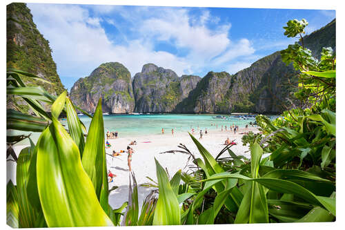 Canvas print Famous Maya bay beach, Ko Phi Phi, Thailand