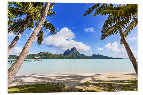 PVC-tavla Palms on the beach, Bora Bora