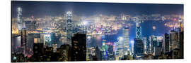 Aluminium print Hong Kong Panorama