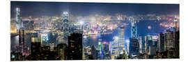 Foam board print Hong Kong Panorama