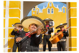 Akrylglastavla Mexican Mariachi musicians with sombrero, Mexico