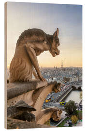 Holzbild Wasserspeier der Kathedrale Notre-Dame de Paris - Matteo Colombo
