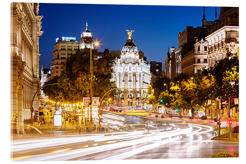 Acrylic print Madrid city at night