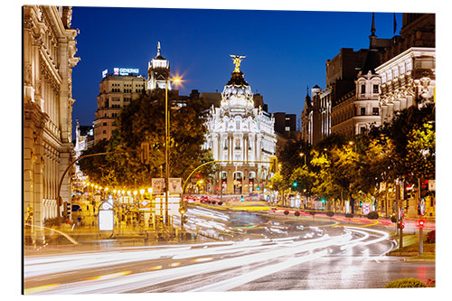 Aluminium print Madrid city at night