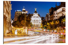 Magnettafel Madrid Stadt bei Nacht