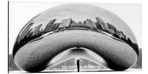 Aluminiumtavla The Bean, Cloud Gate Selfie