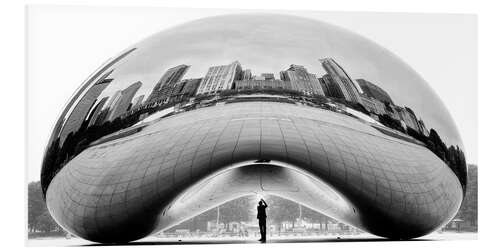 Hartschaumbild The Bean, Cloud Gate Selfie