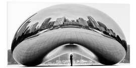 Hartschaumbild The Bean, Cloud Gate Selfie