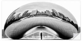 Wandsticker The Bean, Cloud Gate Selfie