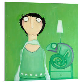 Magnettafel Mathilda Mayer-Gramke mit neuer Chamäleon-Lampe