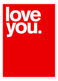 Plakat  Love you. - THE USUAL DESIGNERS