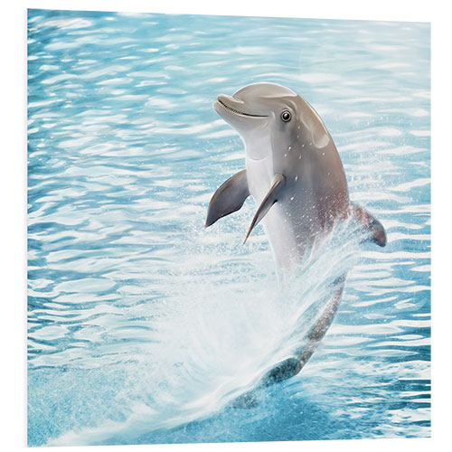 Foam board print dolphin