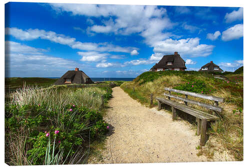 Canvas print Sylt dunes and sea