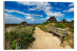 Trätavla Sylt dunes and sea - Filtergrafia
